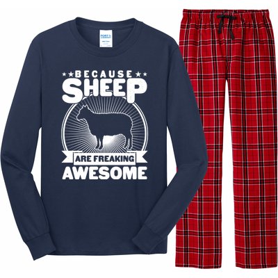 Funny Because Sheep Are Freaking Awesome Long Sleeve Pajama Set