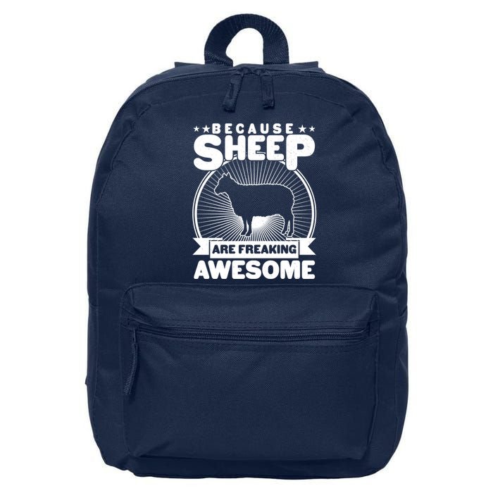 Funny Because Sheep Are Freaking Awesome 16 in Basic Backpack