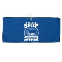 Funny Because Sheep Are Freaking Awesome Large Microfiber Waffle Golf Towel