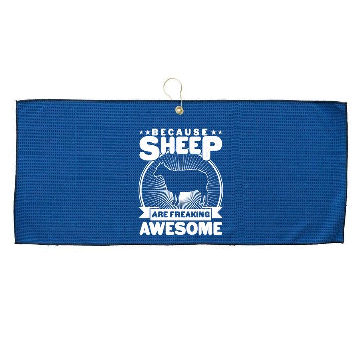 Funny Because Sheep Are Freaking Awesome Large Microfiber Waffle Golf Towel