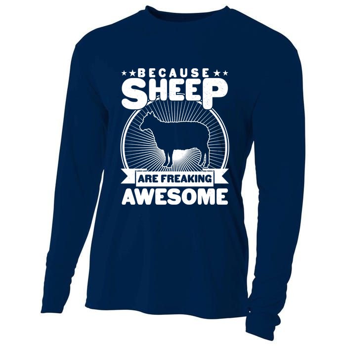 Funny Because Sheep Are Freaking Awesome Cooling Performance Long Sleeve Crew