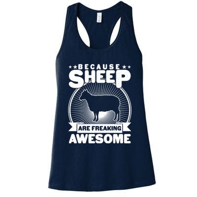 Funny Because Sheep Are Freaking Awesome Womens Tank Top