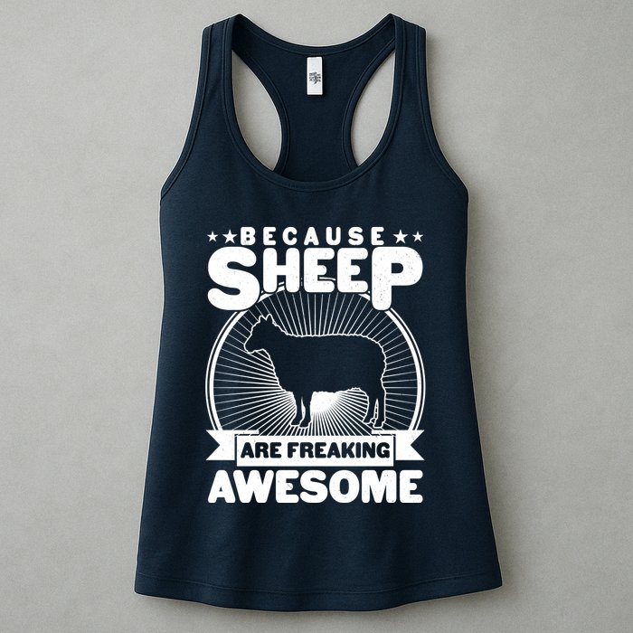 Funny Because Sheep Are Freaking Awesome Womens Tank Top