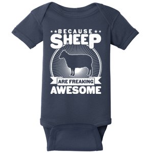 Funny Because Sheep Are Freaking Awesome Baby Bodysuit