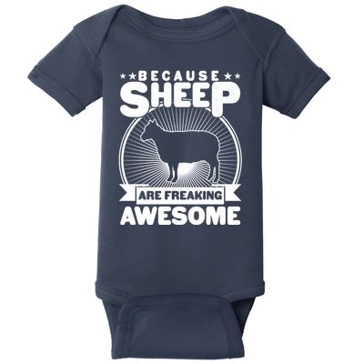Funny Because Sheep Are Freaking Awesome Baby Bodysuit