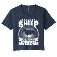 Funny Because Sheep Are Freaking Awesome Crop Top
