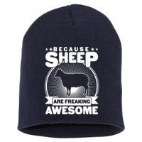 Funny Because Sheep Are Freaking Awesome Short Acrylic Beanie