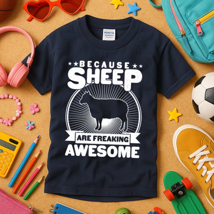 Funny Because Sheep Are Freaking Awesome Kids T-Shirt