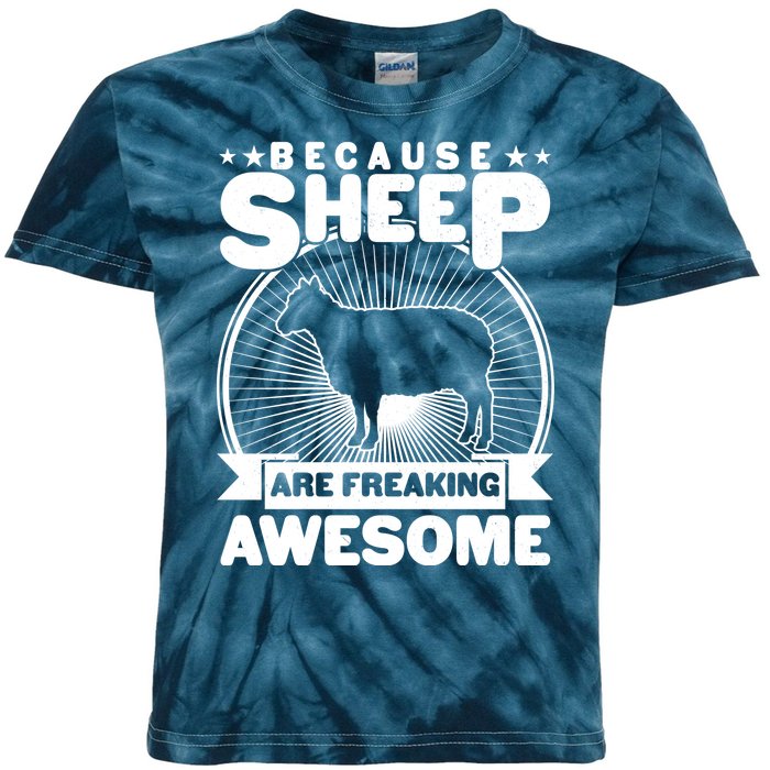 Funny Because Sheep Are Freaking Awesome Kids Tie-Dye T-Shirt