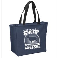 Funny Because Sheep Are Freaking Awesome Zip Tote Bag