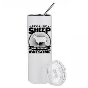 Funny Because Sheep Are Freaking Awesome Stainless Steel Tumbler