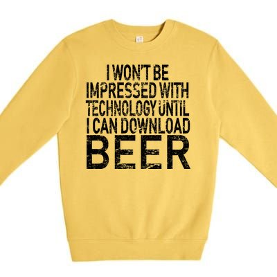 Funny Beer Drinker Premium Crewneck Sweatshirt