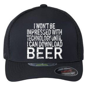 Funny Beer Drinker Flexfit Unipanel Trucker Cap