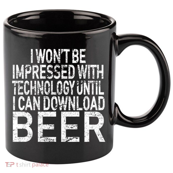 Funny Beer Drinker 11oz C Handle Ceramic Mug
