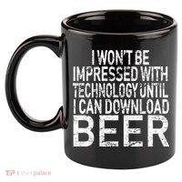 Funny Beer Drinker 11oz C Handle Ceramic Mug