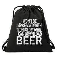 Funny Beer Drinker Drawstring Bag