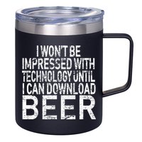 Funny Beer Drinker 12oz Stainless Steel Coffee Mug