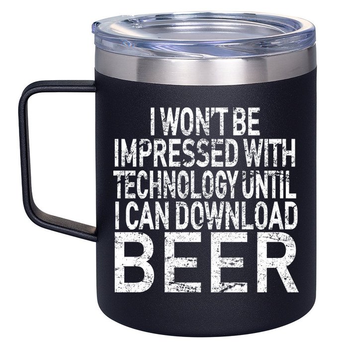 Funny Beer Drinker 12oz Stainless Steel Coffee Mug