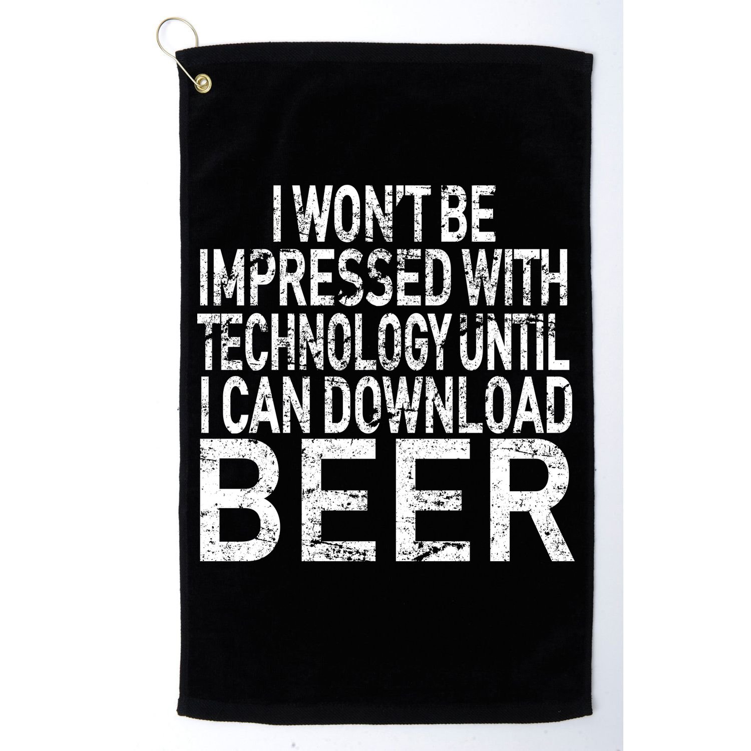 Funny Beer Drinker Golf Towel