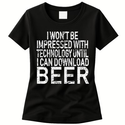 Funny Beer Drinker Womens T-Shirt