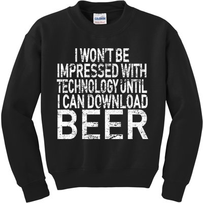 Funny Beer Drinker Kids Sweatshirt