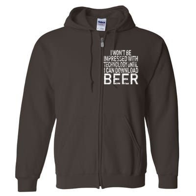 Funny Beer Drinker Full Zip Hoodie