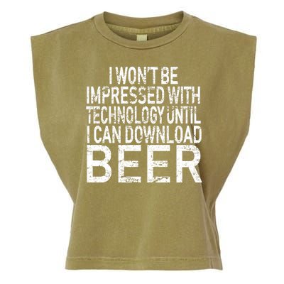 Funny Beer Drinker Garment-Dyed Women's Muscle Tee