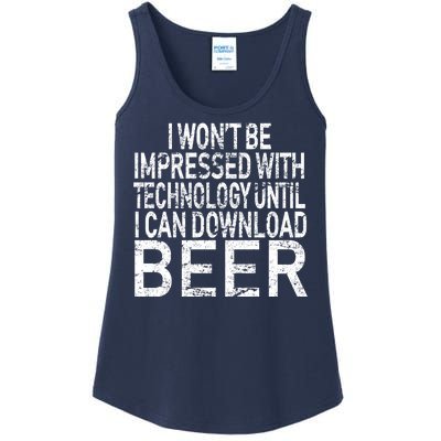 Funny Beer Drinker Ladies Essential Tank