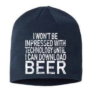 Funny Beer Drinker Sustainable Beanie