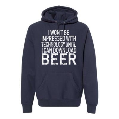 Funny Beer Drinker Premium Hoodie