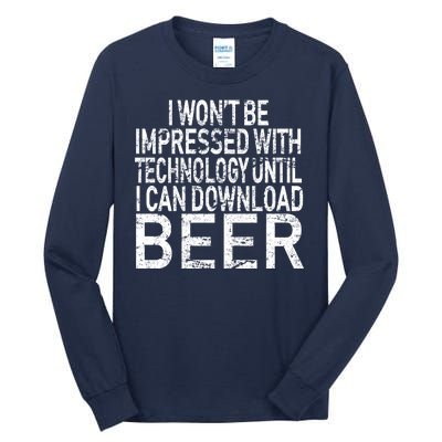 Funny Beer Drinker Tall Long Sleeve T-Shirt