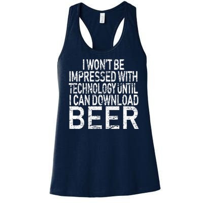 Funny Beer Drinker Women's Racerback Tank