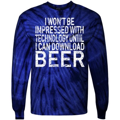 Funny Beer Drinker Tie-Dye Long Sleeve Shirt