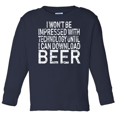 Funny Beer Drinker Toddler Long Sleeve Shirt