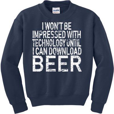 Funny Beer Drinker Kids Sweatshirt