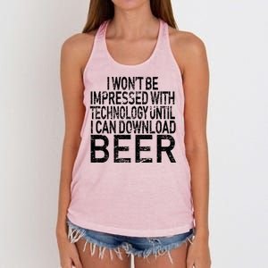 Funny Beer Drinker Women's Knotted Racerback Tank