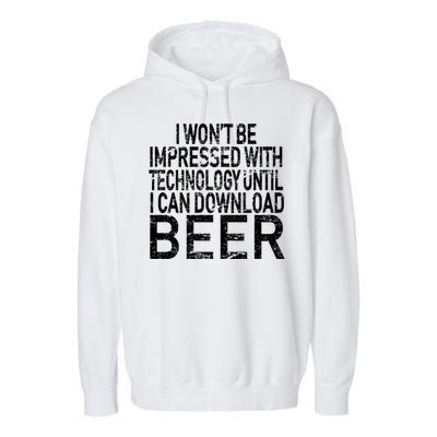 Funny Beer Drinker Garment-Dyed Fleece Hoodie