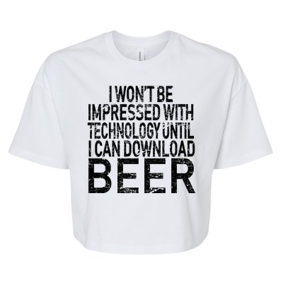 Funny Beer Drinker Bella+Canvas Jersey Crop Tee