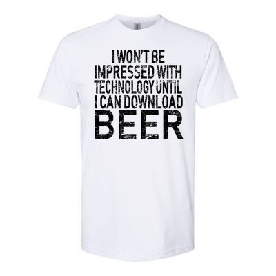 Funny Beer Drinker Softstyle CVC T-Shirt