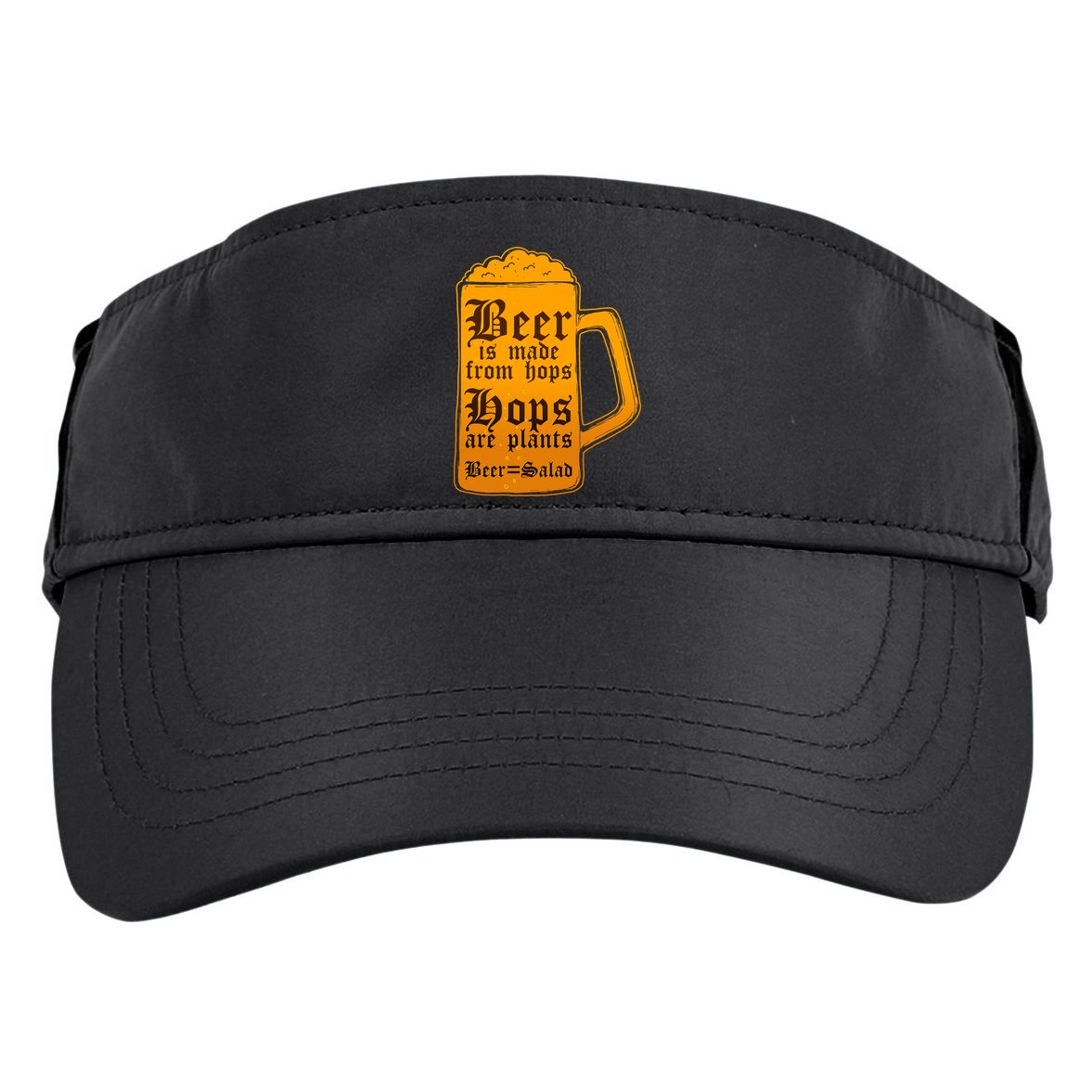 Funny Beer Equals Salad Adult Drive Performance Visor