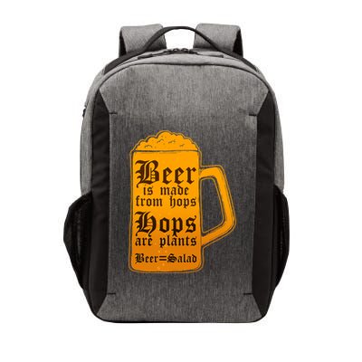 Funny Beer Equals Salad Vector Backpack