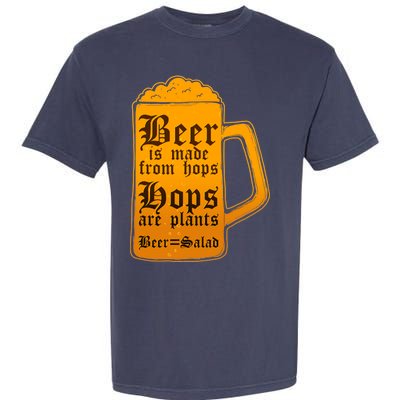 Funny Beer Equals Salad Garment-Dyed Heavyweight T-Shirt