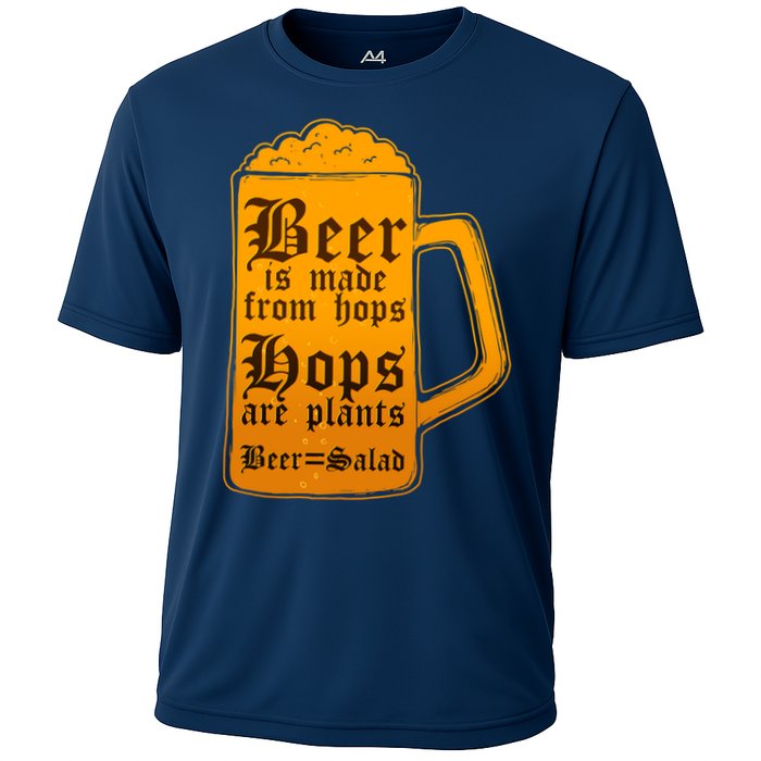Funny Beer Equals Salad Cooling Performance Crew T-Shirt
