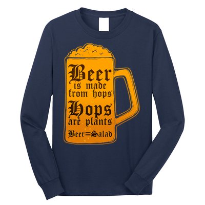 Funny Beer Equals Salad Long Sleeve Shirt