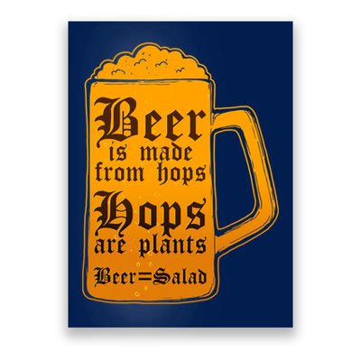 Funny Beer Equals Salad Poster