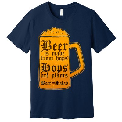 Funny Beer Equals Salad Premium T-Shirt