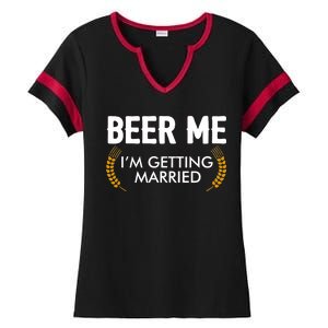 Funny Beer Me I'm Getting Married Ladies Halftime Notch Neck Tee