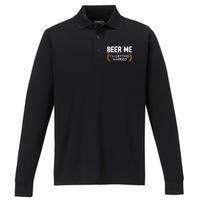 Funny Beer Me I'm Getting Married Performance Long Sleeve Polo