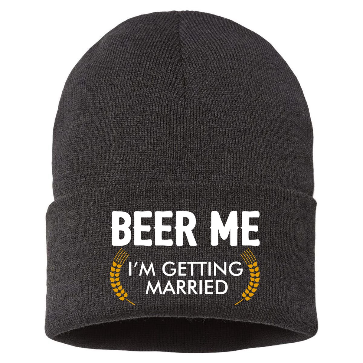Funny Beer Me I'm Getting Married Sustainable Knit Beanie