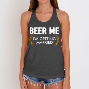 Funny Beer Me I'm Getting Married Women's Knotted Racerback Tank